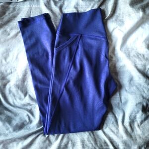 Curves N Combatboots CNC Blue Shine Leggings Size Medium